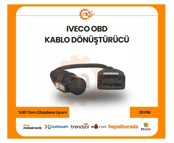 30 PİN İVECO OBD Kablo Dönüştürücü - iveco-ariza-tespit-cihazi-obd-kablo-iveco obd-kablo-agir-vasita-obd-kablo.webp